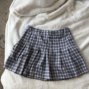 Full Tilt Black and White Plaid Skater Skirt